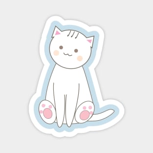 Cute cat smiling doodle Magnet