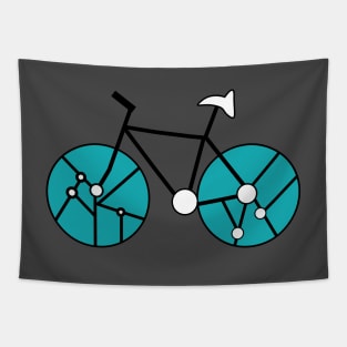 Bike in teal Tapestry