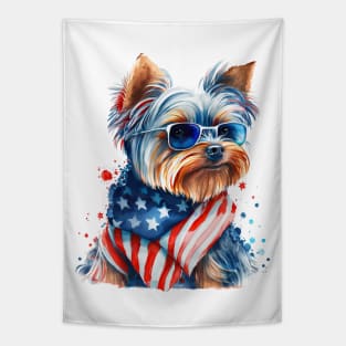 4th of July Yorkshire Terrier #5 Tapestry