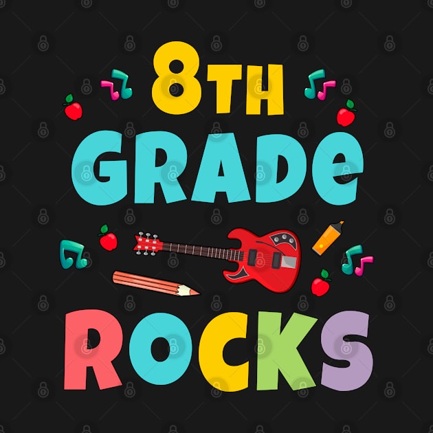 8th Grade Rocks 1st Day Of School Back to School Guitar by kaza191