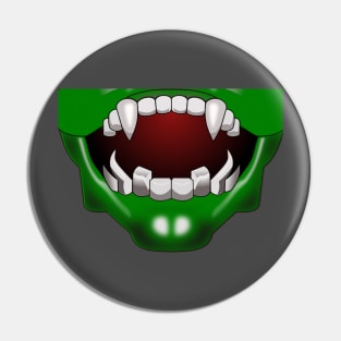 Green Monster Mask Mouth Pin