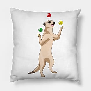 Meerkat Juggler Juggle Pillow