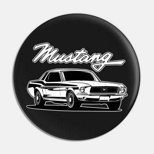 Ford Mustang first generation 1965 vintage cobra pony GT  illustration graphics Pin