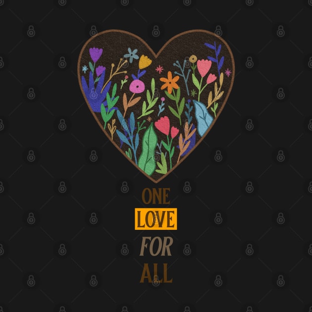 One love for all black history month design by XIIIX