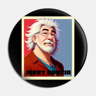 2D Jerry Garcia Pin