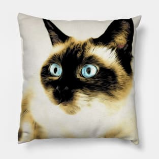 Siam cat / Maléa is looking for the goblin - children's book WolfArt Pillow