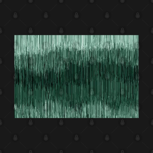 Night rain, glitchy cascade abstraction, mint dark background by KINKDesign