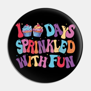 100 Days Sprinkled With Fun Cupcake 100th Day of School Pin