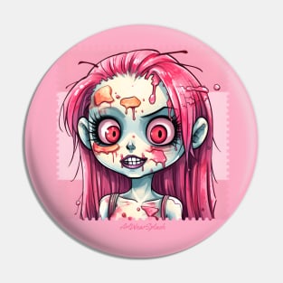 Haloween Zombie Girls, Pink Pin