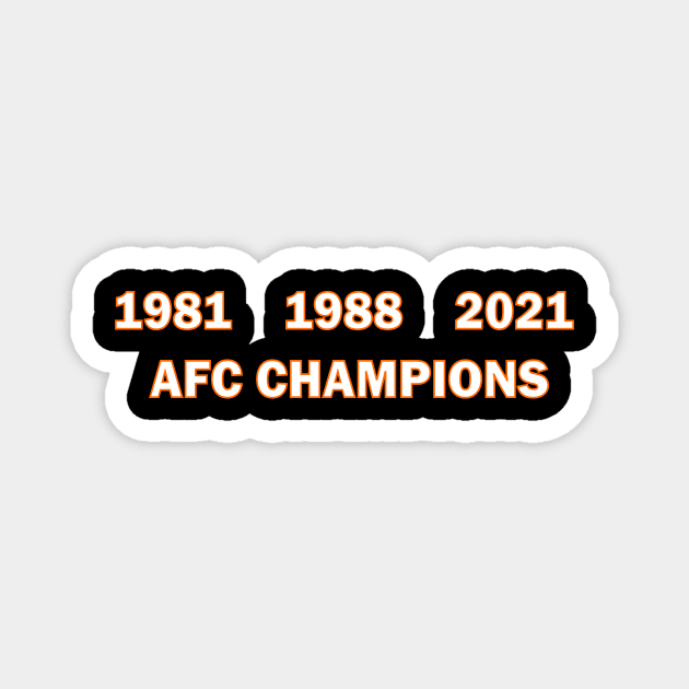 Cincinnati Bengals AFC Champs Magnet by Retro Sports