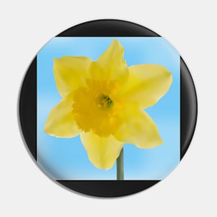 Yellow jonquil mesh flower Pin