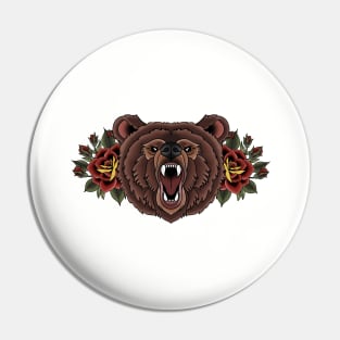 Grizzly bear Pin