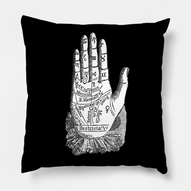 Vintage Gypsy Palm Reader Hand Pillow by Mystic Groove Goods