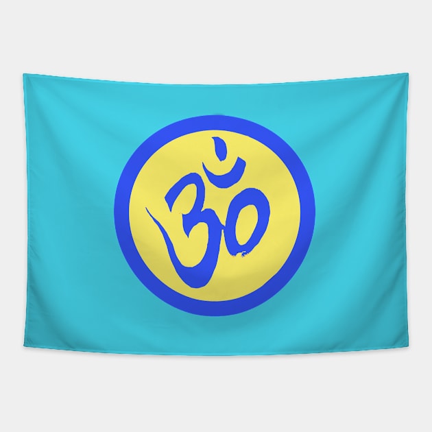 Spiritual Awakening OM Yoga Meditation Tapestry by PlanetMonkey