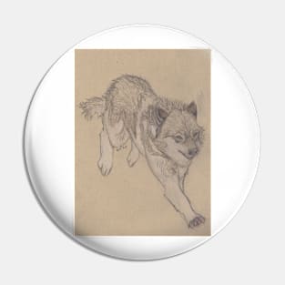 Running Wolf Pin