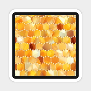 Honeycomb Hues: A Fashionable Geometric Fabric Pattern #3 Magnet