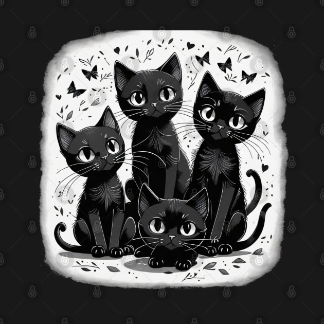 Lovely black cats by Virshan