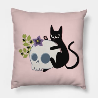 Cat & Skull Pillow