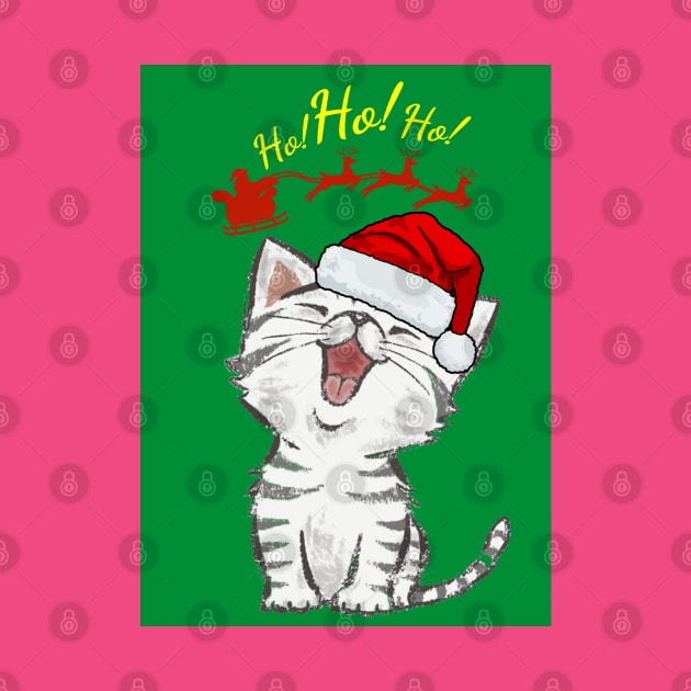 Santa cat by Rene Martin