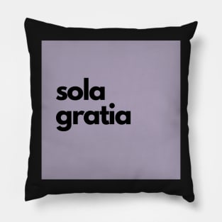 sola gratia, purple Pillow