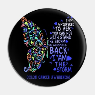 colon cancer butterfly i am the storm Pin