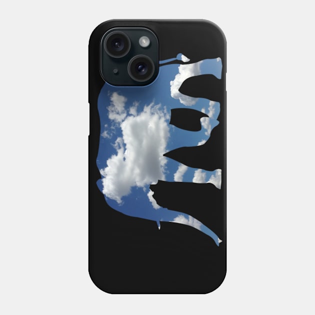 Elephant Mastodon Wild Animal Abstract Mammoth Clouds Sky Tusker Gift Pachyderm Shirt Cute Phone Case by gdimido