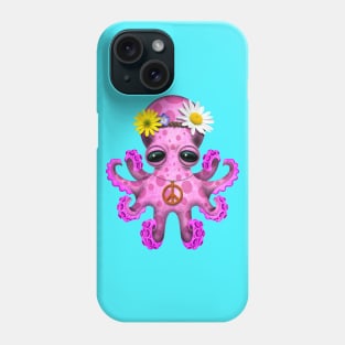 Cute Pink Baby Octopus Hippie Phone Case