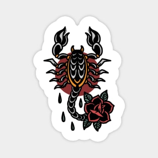 scorpion rose tattoo Magnet