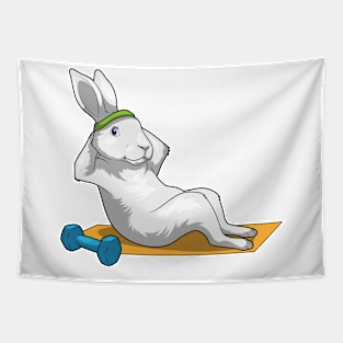 Bunny Fitness Sit ups Sports Tapestry