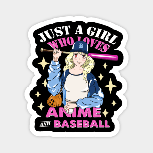 Funny Women Loves Playing Baseball Baseballer Sports Athlete Magnet