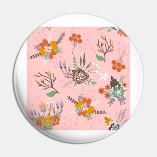 Floral Pattern Design- Peach Pin