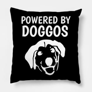 powered by doggos Pillow