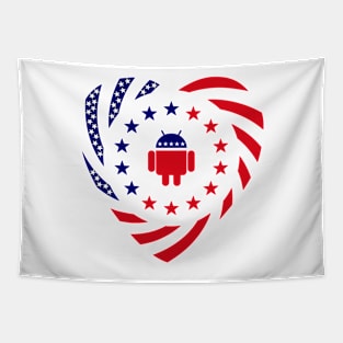 Android Murican Patriot Flag Series (Heart) Tapestry