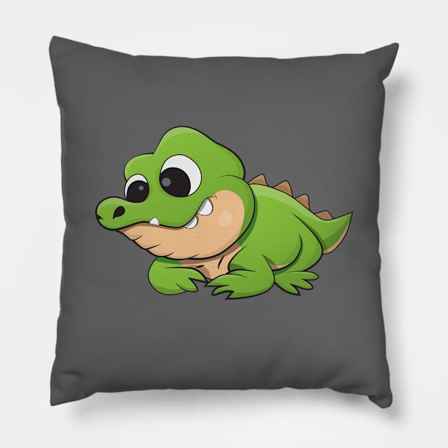 cute crocodile Pillow by sj_arts