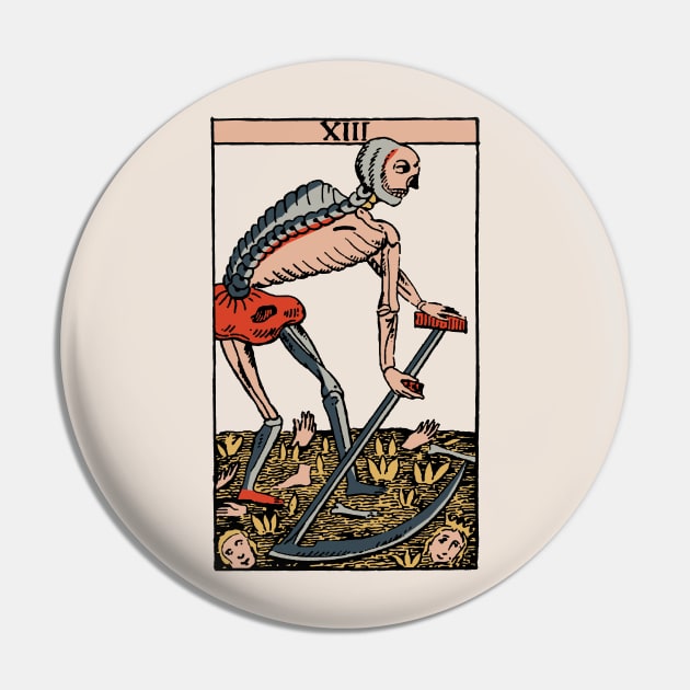 Vintage Tarot Card The Death Pin by KewaleeTee