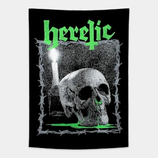 Heretic Green Skull Tapestry