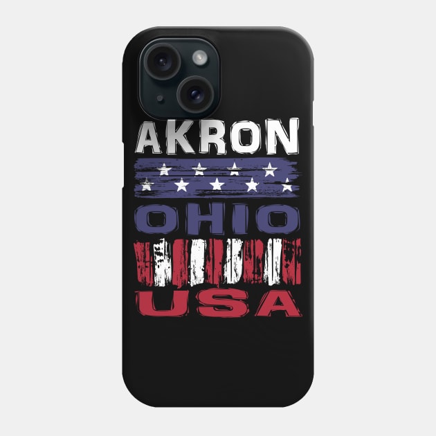 Akron Ohio USA T-Shirt Phone Case by Nerd_art