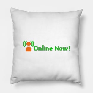 Online Now Pillow