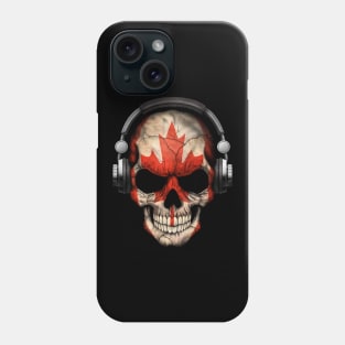 Dark Skull Deejay with Canadian Flag Phone Case