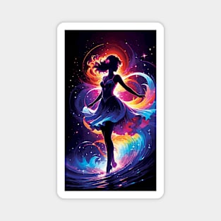 Woman in Galaxy Magnet