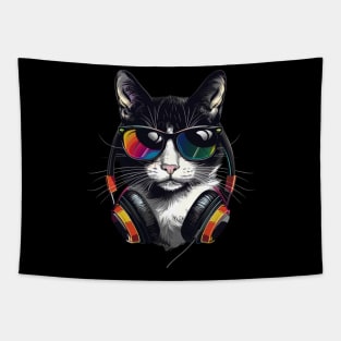 Cat DJ Vibes Tapestry