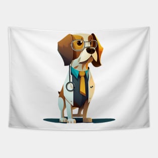 Doctor Paws: Canine in Scrubs Tapestry