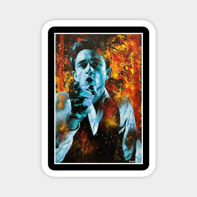 Ring Of Fire Magnet by Bobby Zeik Art