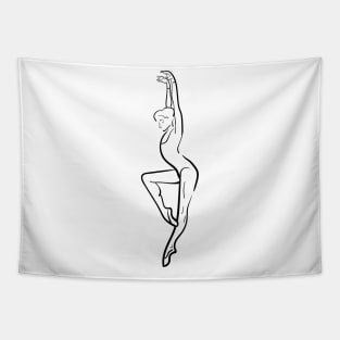 sketch of a ballerina Tapestry