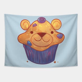 Blueberry blue-bear-y Muffin Tapestry