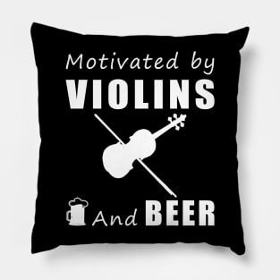 Strings & Suds: Uniting Melodies and Refreshing Brews! Pillow