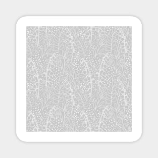 Lily of The Valley Pattern - Gray 2 Magnet