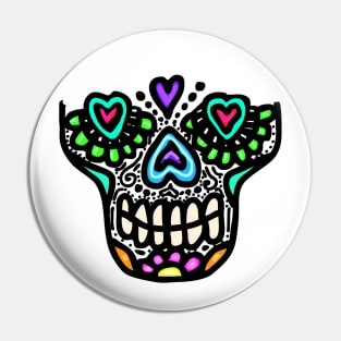 Day of the Dead Mask Pin