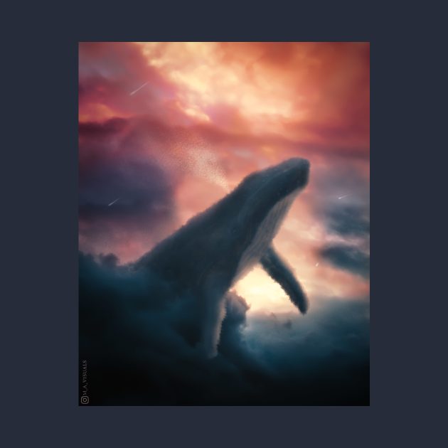 Whale cloud drawing by m1a1visuals