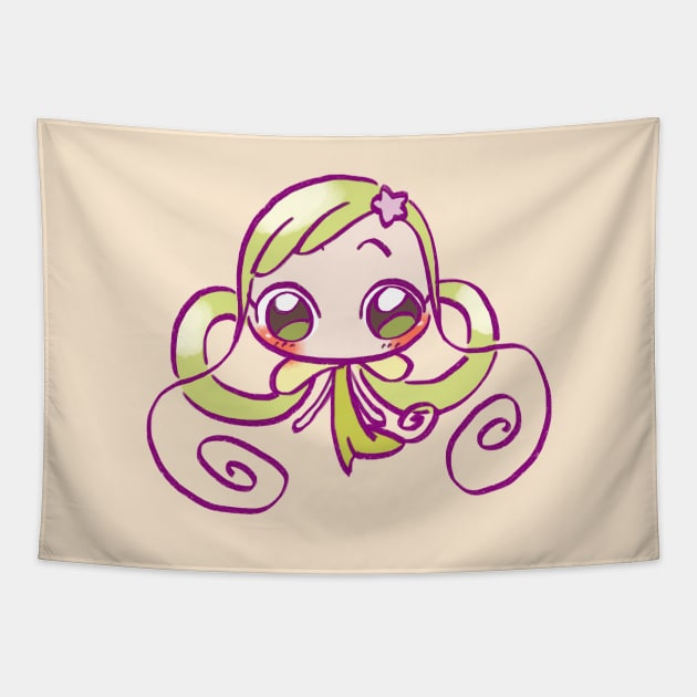 kawaii yellow baby fairy nini / ojamajo magical doremi anime Tapestry by mudwizard